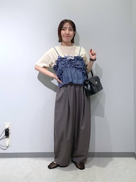 「アイテム（キャミソール）」を使った、manaさん（レディース・153cm）の夏コーディネート