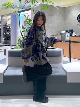 「JEANASIS（ジーナシス）のアイテム（スラックス）」を使った、manaさん（レディース・153cm）の冬コーディネート
