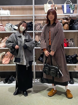 「LEPSIM」｜「アイテム（ブルゾン）」を使った、manaさん（レディース・153cm）の冬コーディネート