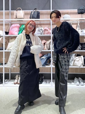 「LEPSIM（レプシィム）のアイテム（ブルゾン）」を使った、manaさん（レディース・153cm）の秋コーディネート