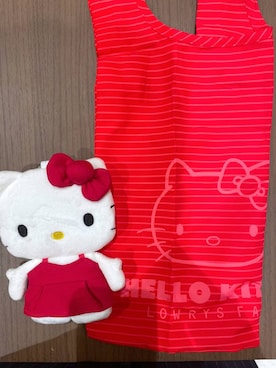 「LOWRYS FARM（ローリーズファーム）の【サンリオキャラクターズ】ポーチ付きエコBAG 647248/GOODS（エコバッグ/サブバッグ、その他）」を使った、manaさん（レディース・153cm）の春コーディネート