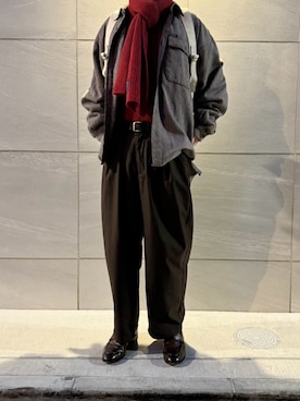 「Guess（ゲス）のアイテム（ジャケット/アウター）」を使った、aminimanさん（メンズ・168cm）の冬コーディネート