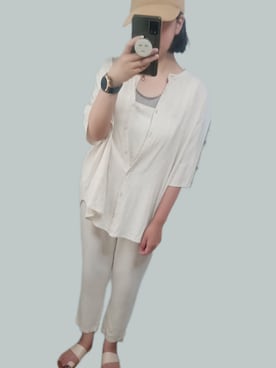 「アイテム（オールインワン・サロペット）」を使った、sayaさん（レディース・158cm・40代）の夏コーディネート