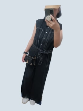 「アイテム（オールインワン・サロペット）」を使った、sayaさん（レディース・158cm・40代）の夏コーディネート