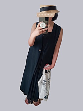 「アイテム（帽子）」を使った、sayaさん（レディース・158cm・40代）の夏コーディネート