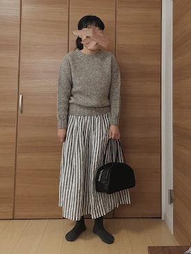 「ambience tote（アンビエンストート）のアイテム」を使った、shiさん（レディース・160cm）の冬コーディネート