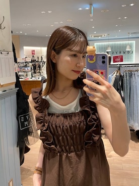 「アイテム（オールインワン・サロペット）」を使った、miyuさん（レディース・158cm）の夏コーディネート