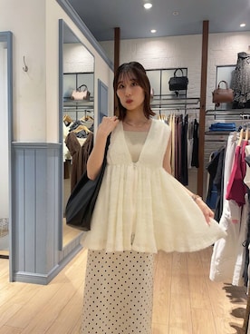 「アイテム（その他、ベージュ系）」を使った、miyuさん（レディース・158cm）の夏コーディネート