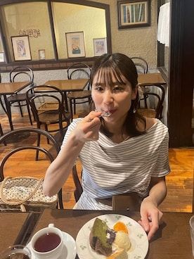 「LOWRYS FARM（ローリーズファーム）のアイテム（ベルト）」を使った、miyuさん（レディース・158cm）の夏コーディネート