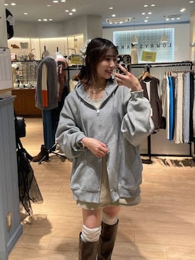 「アイテム（タンクトップ）」を使った、miyuさん（レディース・158cm）の秋コーディネート