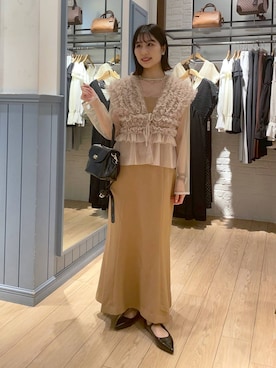 「アイテム（その他、ベージュ系）」を使った、miyuさん（レディース・158cm）の秋コーディネート