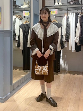 「アイテム（タンクトップ）」を使った、miyuさん（レディース・158cm）の秋コーディネート