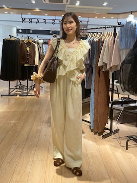 「アイテム（サロペット/オーバーオール）」を使った、miyuさん（レディース・158cm・20代）の夏コーディネート
