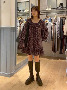 「アイテム（その他、ベージュ系）」を使った、miyuさん（レディース・158cm）の秋コーディネート