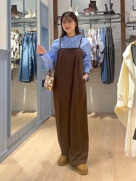 「アイテム（オールインワン・サロペット）」を使った、miyuさん（レディース・158cm・20代）の秋コーディネート