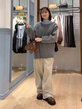 「アイテム（サンダル）」を使った、miyuさん（レディース・158cm・20代）の冬コーディネート