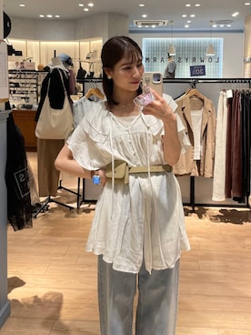 「アイテム（その他、ベージュ系）」を使った、miyuさん（レディース・158cm）の夏コーディネート