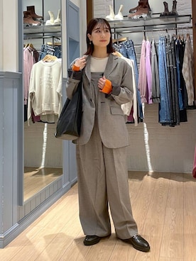 「アイテム（サロペット/オーバーオール）」を使った、miyuさん（レディース・158cm）の秋コーディネート