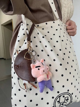 「アイテム（キーケース/キーアクセサリー）」を使った、miyuさん（レディース・158cm・20代）の夏コーディネート
