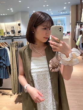 「アイテム（キャミソール）」を使った、miyuさん（レディース・158cm）の夏コーディネート