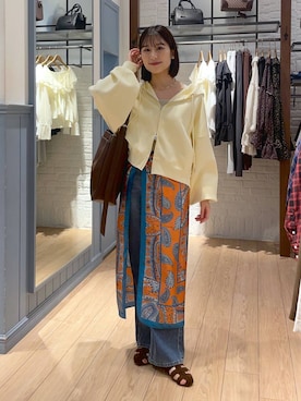 「アイテム（その他、ベージュ系）」を使った、miyuさん（レディース・158cm）の秋コーディネート