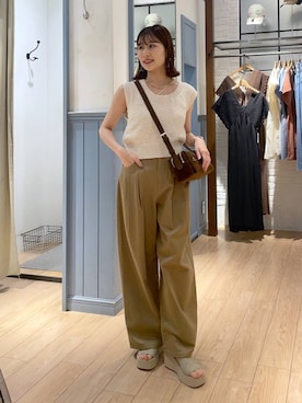 ゆきページ LOWRYS FARM ニット セーター スラブバックボタンベスト 324441