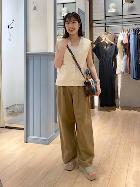 「アイテム（キャミソール）」を使った、miyuさん（レディース・158cm・20代）の夏コーディネート