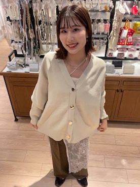 「アイテム（その他、ベージュ系）」を使った、miyuさん（レディース・158cm）の秋コーディネート