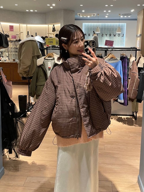 チェックモンスターショートコート 598063（ブルゾン）｜LOWRYS FARM