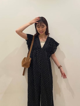 「アイテム（その他、ベージュ系）」を使った、miyuさん（レディース・158cm）の夏コーディネート