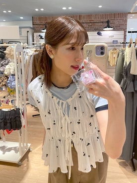 「アイテム（その他、ベージュ系）」を使った、miyuさん（レディース・158cm）の夏コーディネート