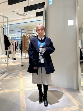 「アイテム（ダッフルコート）」を使った、uki_nolさん（レディース・150cm）の冬コーディネート