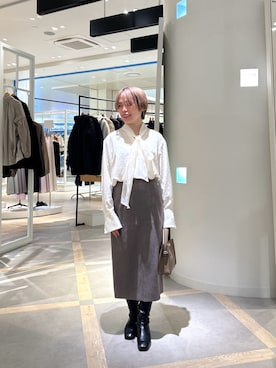 「NOLLEY’S（ノーリーズ）のアイテム（ショルダーバッグ）」を使った、uki_nolさん（レディース・150cm）の秋コーディネート