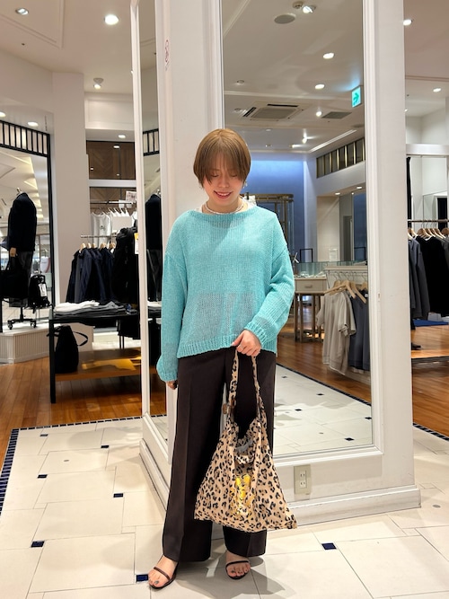 ニット セーター 「手洗い可能」ギマ ポリ/リネン ボートネックプルオーバーニット レディース NOLLEY'S｜《手洗い可能》ギマ ポリ/リネン ボートネックプル