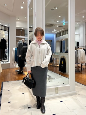 「アイテム（スウェット、シルバー系）」を使った、uki_nolさん（レディース・150cm）の冬コーディネート