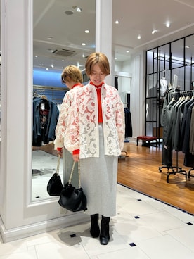 「タイトスカートコーデ」｜「アイテム（トップス）」を使った、uki_nolさん（レディース・150cm）の秋コーディネート