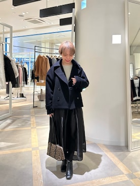 「アイテム（ピーコート）」を使った、uki_nolさん（レディース・150cm）の冬コーディネート