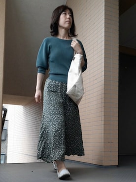 「アイテム（トートバッグ）」を使った、さんじーさん（レディース・163cm・50代）の秋コーディネート