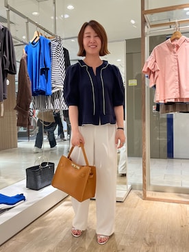 「NOLLEY’S（ノーリーズ）のアイテム」を使った、SAYOKOさん（レディース・150cm）の夏コーディネート