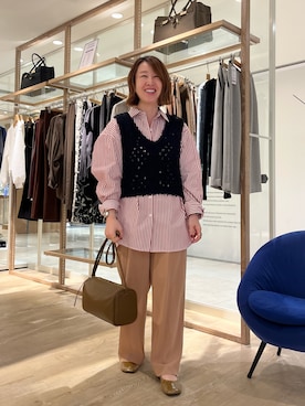 「ビスチェコーデ」｜SAYOKOさん（レディース・150cm）の秋コーディネート