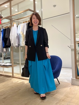 「NOLLEY’S（ノーリーズ）のアイテム（テーラードジャケット）」を使った、SAYOKOさん（レディース・150cm）の夏コーディネート