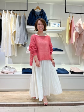 「アイテム（スウェット、シルバー系）」を使った、SAYOKOさん（レディース・150cm）の冬コーディネート