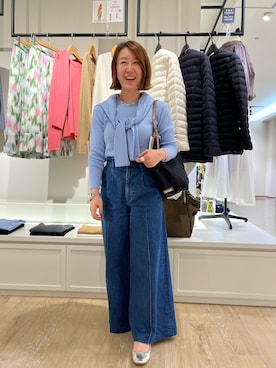 「NOLLEY'S」｜「アイテム（ダウンジャケット/コート）」を使った、SAYOKOさん（レディース・150cm）の秋コーディネート