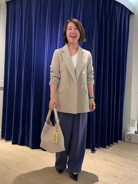 「NOLLEY’S（ノーリーズ）のアイテム」を使った、SAYOKOさん（レディース・150cm）の春コーディネート