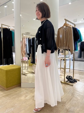 「NOLLEY’S（ノーリーズ）のストラップサンダル（サンダル）」を使った、SAYOKOさん（レディース・150cm）の春コーディネート