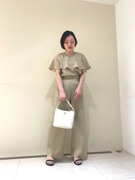 「NOLLEY’S（ノーリーズ）のストラップサンダル（サンダル）」を使った、ichinoさん（レディース・155cm）の春コーディネート