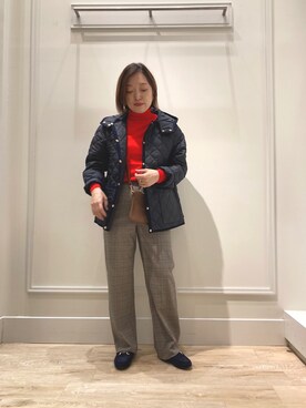 「Traditional Weatherwear」｜「アイテム（ブルゾン）」を使った、ichinoさん（レディース・155cm）の秋コーディネート