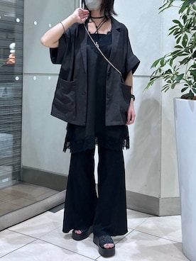 「アイテム（テーラードジャケット）」を使った、chinatsu.さん（レディース・163cm・20代）の夏コーディネート