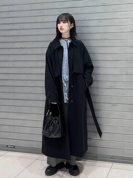 「アイテム（ステンカラーコート）」を使った、chinatsu.さん（レディース・163cm・20代）の秋コーディネート
