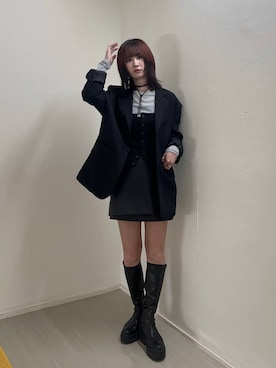 「アイテム（テーラードジャケット）」を使った、chinatsu.さん（レディース・163cm・20代）の秋コーディネート